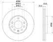 Brzdový kotouč HELLA PAGID 8DD 355 106-071