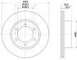 Brzdový kotouč HELLA PAGID 8DD 355 106-241