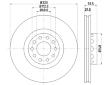 Brzdový kotouč HELLA PAGID 8DD 355 127-421