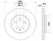 Brzdový kotouč HELLA PAGID 8DD 355 107-251