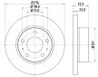 Brzdový kotouč HELLA PAGID 8DD 355 107-401