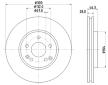 Brzdový kotouč HELLA PAGID 8DD 355 107-501