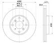 Brzdový kotouč HELLA PAGID 8DD 355 108-131