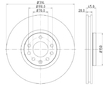 Brzdový kotouč HELLA PAGID 8DD 355 127-851