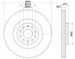 Brzdový kotouč HELLA PAGID 8DD 355 127-981