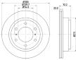 Brzdový kotouč HELLA PAGID 8DD 355 118-651