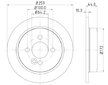 Brzdový kotouč HELLA PAGID 8DD 355 115-261