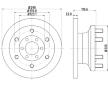 Brzdový kotouč HELLA PAGID 8DD 355 117-501