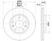 Brzdový kotouč HELLA PAGID 8DD 355 116-151