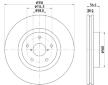 Brzdový kotouč HELLA PAGID 8DD 355 116-361