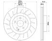 Brzdový kotouč HELLA PAGID 8DD 355 116-951