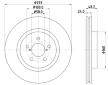 Brzdový kotouč HELLA PAGID 8DD 355 134-221