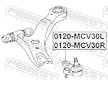 Podpora-/ Kloub FEBEST 0120-MCV30L