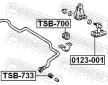 Tyc/vzpera, stabilisator FEBEST 0123-001