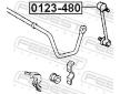 Tyc/vzpera, stabilisator FEBEST 0123-480