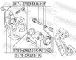 Vodicí čep, brzdový třmen FEBEST 0174-ZRE151R-KIT