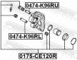 Sada na opravy, brzdový třmen FEBEST 0175-CE120R