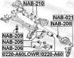 Podpora-/ Kloub FEBEST 0220-A60