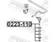Tyc/vzpera, stabilisator FEBEST 0223-110