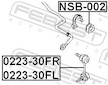 Tyc/vzpera, stabilisator FEBEST 0223-30FL