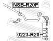 Tyc/vzpera, stabilisator FEBEST 0223-R20