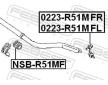 Tyc/vzpera, stabilisator FEBEST 0223-R51MFR