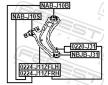 Rameno zavesenia kolies FEBEST 0224-J11ZFLH