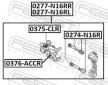 Vodicí čep, brzdový třmen FEBEST 0274-N16R
