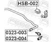 Tyc/vzpera, stabilisator FEBEST 0323-003