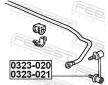 Tyc/vzpera, stabilisator FEBEST 0323-021