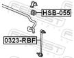 Tyc/vzpera, stabilisator FEBEST 0323-RBF