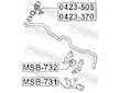 Tyc/vzpera, stabilisator FEBEST 0423-505