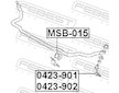 Tyc/vzpera, stabilisator FEBEST 0423-901