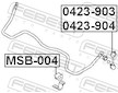 Tyc/vzpera, stabilisator FEBEST 0423-904