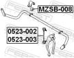 Tyc/vzpera, stabilisator FEBEST 0523-002