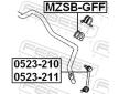 Tyc/vzpera, stabilisator FEBEST 0523-211