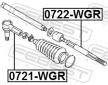 Axiální kloub, příčné táhlo řízení FEBEST 0722-WGR