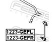 Tyc/vzpera, stabilisator FEBEST 1223-GEFR