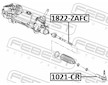 Axiální kloub, příčné táhlo řízení FEBEST 1822-ZAFC