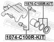 Sada na opravy, brzdový třmen FEBEST 1876-C100R-KIT