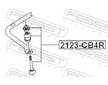 Tyc/vzpera, stabilisator FEBEST 2123-CB4R