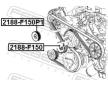 Vratná/vodiaca kladka rebrovaného klinového remeňa FEBEST 2188-F150P1