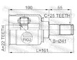 Sada kloubů, hnací hřídel FEBEST 2211-CD