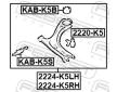 Ridici paka, zaveseni kol FEBEST 2224-K5RH