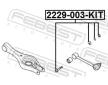 Sroub pro opravu odklonu kola FEBEST 2229-003-KIT