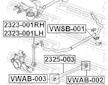 Tyc/vzpera, stabilisator FEBEST 2323-001LH