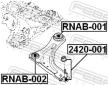 Podpora-/ Kloub FEBEST 2420-001