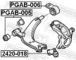 Podpora-/ Kloub FEBEST 2420-018