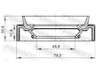 Tesnici krouzek hridele, diferencial FEBEST 95JAS-47701232C