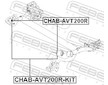 Sada na opravy, tělo nápravy FEBEST CHAB-AVT200R-KIT
